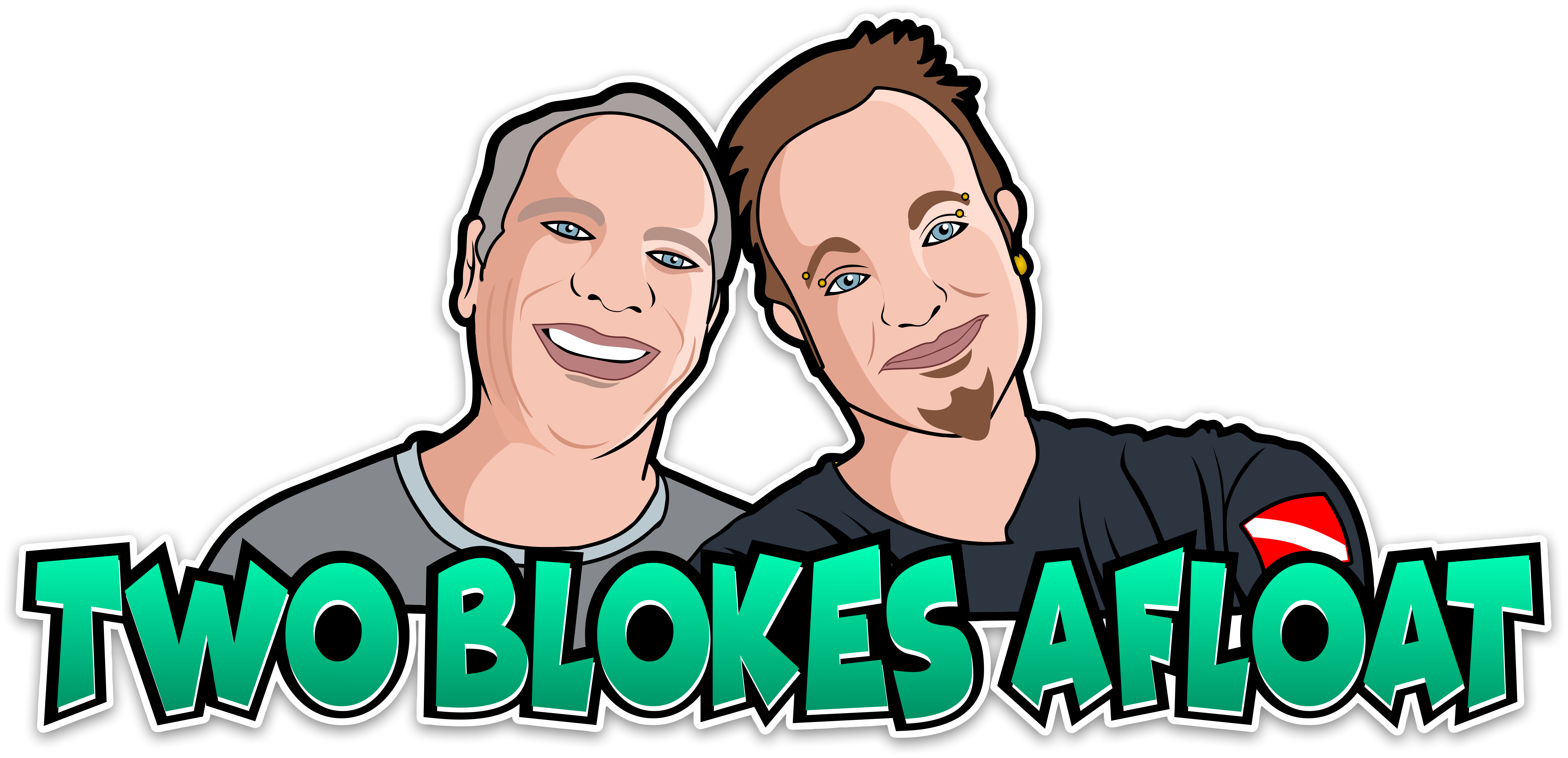 two blokes afloat - logo
